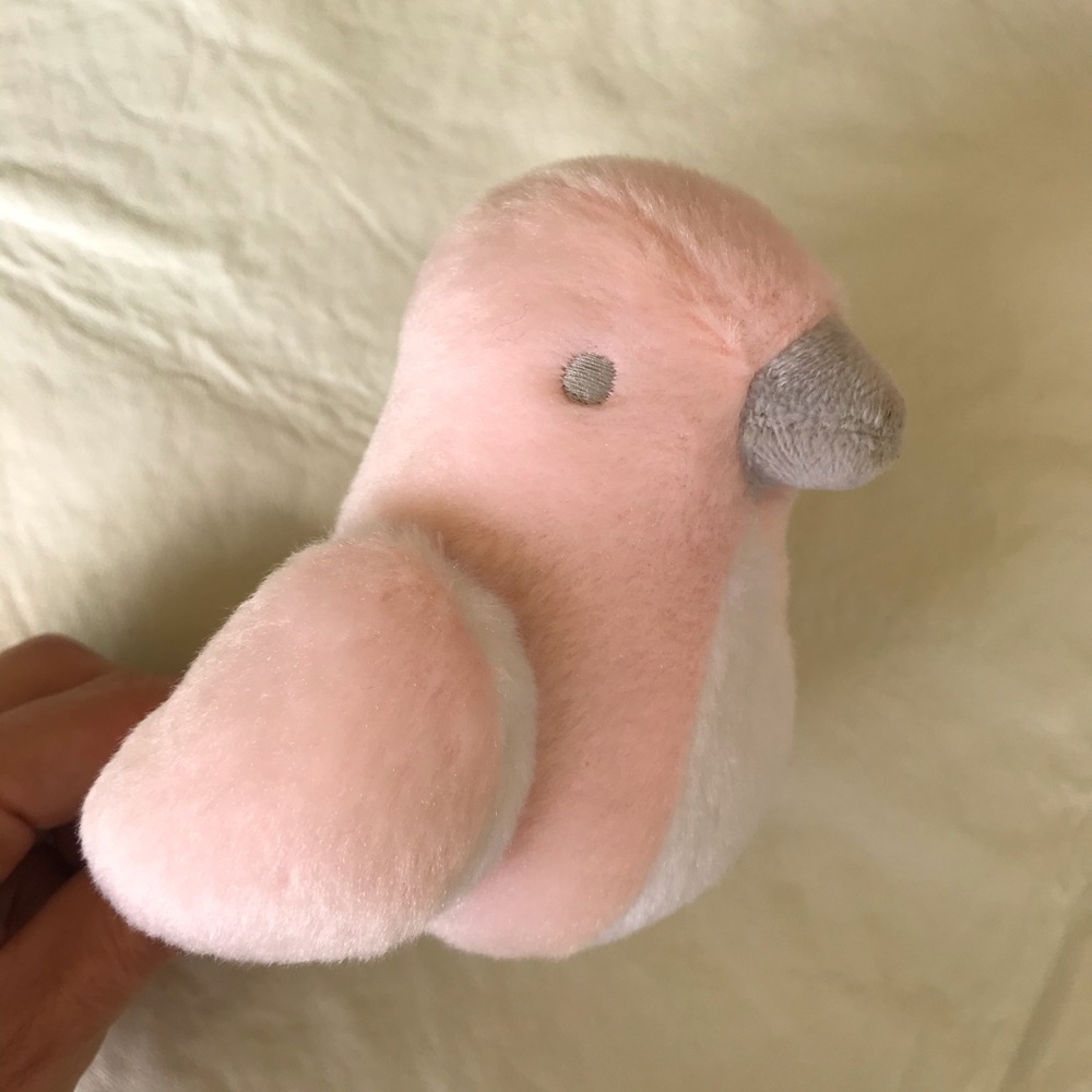Janie and Jack Pink Stuffed Bird